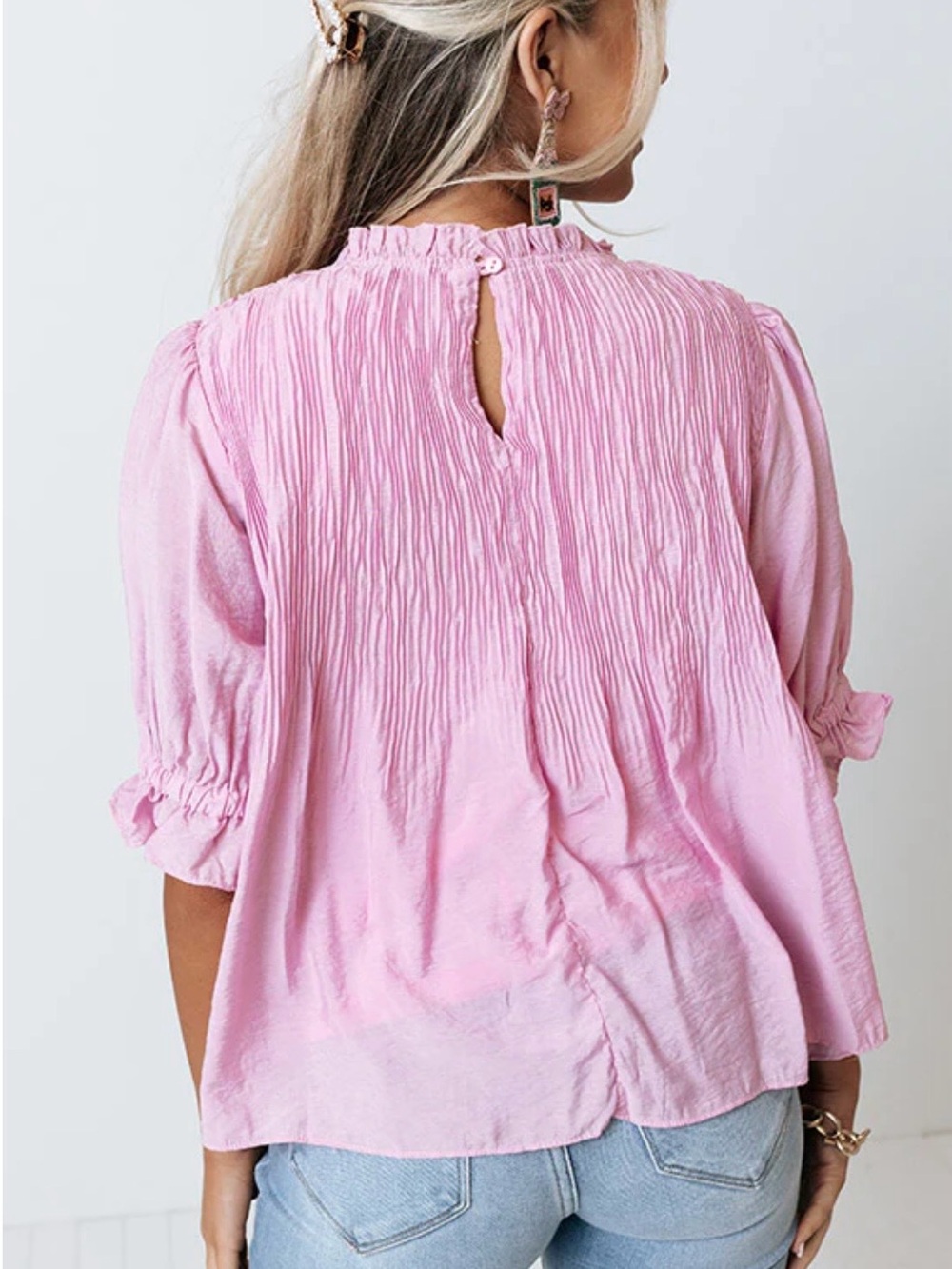 IMPRESSIONS SOUTHERN CHIC TOP IN PINK• Size Large - Picture 11 of 14